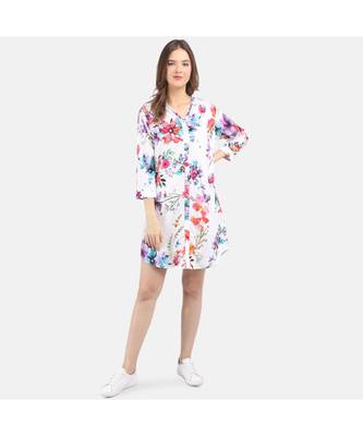 Women's Multi Color Printed Viscose Dress 1