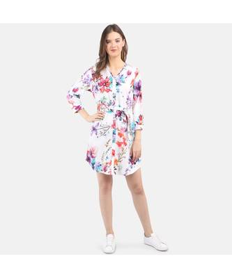 Women's Multi Color Printed Viscose Dress 3