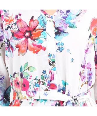Women's Multi Color Printed Viscose Dress 5