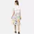 WOMEN'S WHITE PRINTED SILK COTTON DRESS