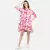 WOMEN'S PINK PRINTED SILK COTTON SHIRT DRESS