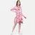 WOMEN'S PINK PRINTED SILK COTTON SHIRT DRESS