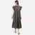 WOMEN'S OLIVE SOLID COTTON POPLIN FRILLSUMMER DRESS
