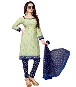 light-green synthetic dress-materials