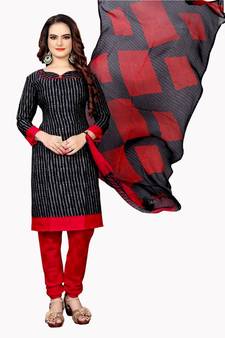 black synthetic dress-materials
