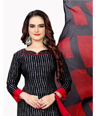 black synthetic dress-materials 2