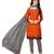 orange synthetic dress-materials