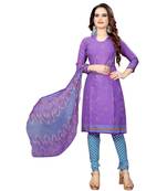 purple synthetic dress-materials