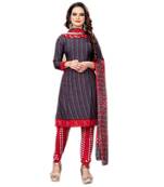 grey synthetic dress-materials