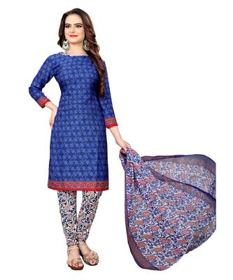blue synthetic dress-materials 1