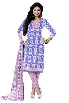 light-blue cotton dress-materials