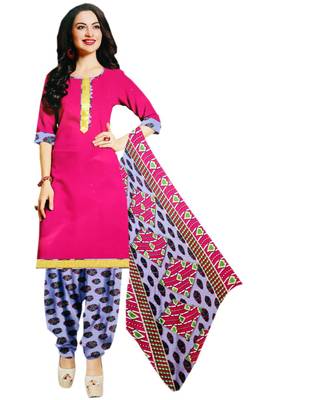 pink cotton dress-materials 1