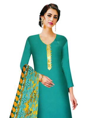 light-green cotton dress-materials 2