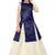 Kids Blue Indo And Cream Lehenga Choli For Girls 