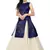 Kids Blue Indo And Cream Lehenga Choli For Girls 