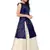 Kids Blue Indo And Cream Lehenga Choli For Girls 