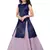 Kids Blue Indo And Lavender Lehenga Choli For Girls 