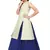Kids Cream Indo And Blue Lehenga Choli For Girls