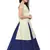 Kids Cream Indo And Blue Lehenga Choli For Girls