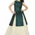 Kids Green Indo With Cream Lehenga Choli For Girls 