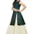 Kids Green Indo With Cream Lehenga Choli For Girls 