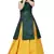 Kids Green Indo With Yellow Lehenga Choli For Girls 