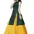 Kids Green Indo With Yellow Lehenga Choli For Girls 