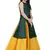 Kids Green Indo With Yellow Lehenga Choli For Girls 