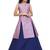 Lavender Indo With Blue Lehenga Choli For Girls