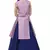 Lavender Indo With Blue Lehenga Choli For Girls