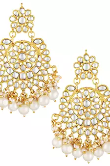 Traditional Kundan & Pearl Studded Choker Necklace Jewellery Set For Women 