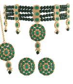 Traditional Handcrafted Faux Kundan & Pearl Studded Choker Jewellery Set For Women 