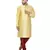 Gold embroidered jaquard kurta-pajama