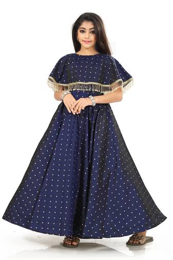 Kids Blue Gown For Girls 