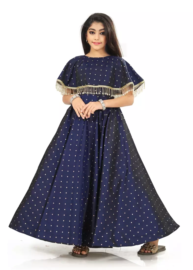 Kids Blue Gown For Girls 