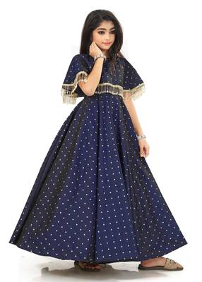 Kids Blue Gown For Girls  3