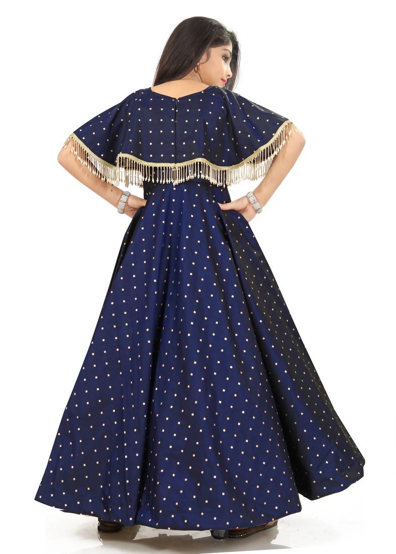 Kids Blue Gown For Girls 