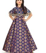 Kids Blue Festival Wear Gown Dress 