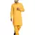 Gold plain cotton kurta-pajama