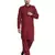 Red plain cotton kurta-pajama