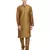 Brown embroidered art silk kurta-pajama