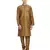 Brown embroidered art silk kurta-pajama