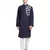 Blue embroidered cotton kurta-pajama