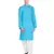 Turquoise embroidered cotton kurta-pajama