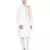 White embroidered cotton kurta-pajama