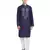 Blue embroidered cotton kurta-pajama