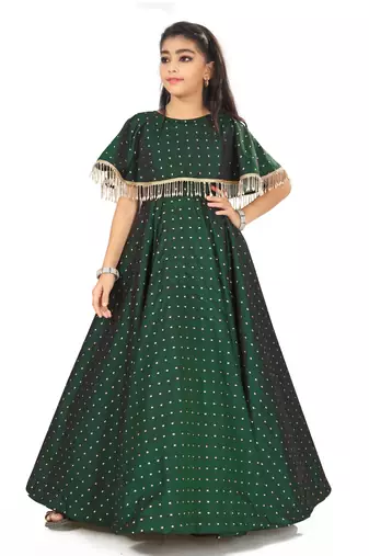 Kids Green Gown For Girls 