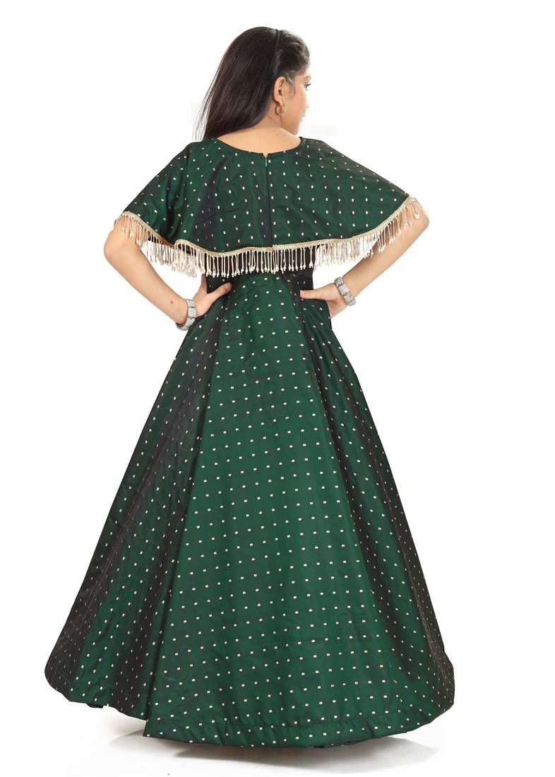 Kids Green Gown For Girls 