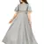 Kids Grey Long Gown For Girls