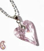 Light Pink Heart Crystal Pendant